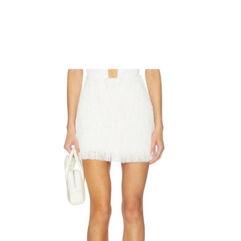 The Garment  Sally Feather Mini Skirt in White 8